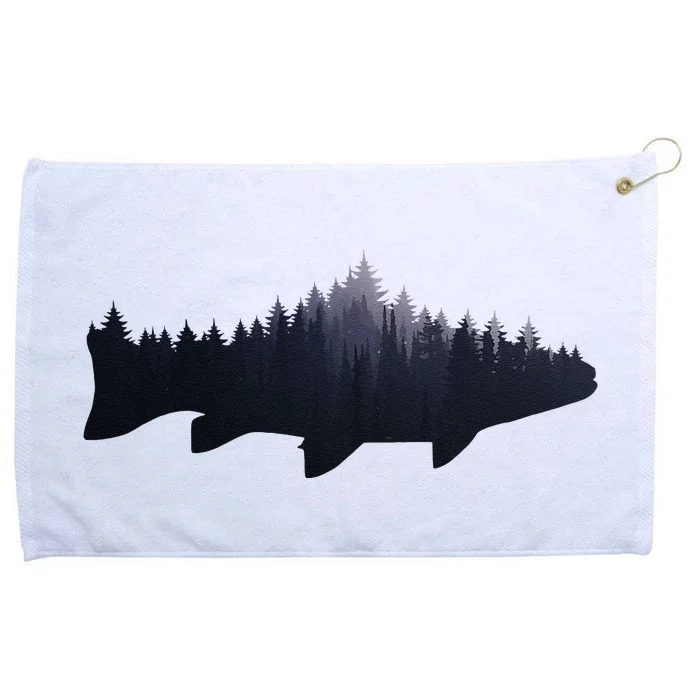 Trout Fly Fishing Nature Outdoor Fisherman Gift Grommeted Golf Towel