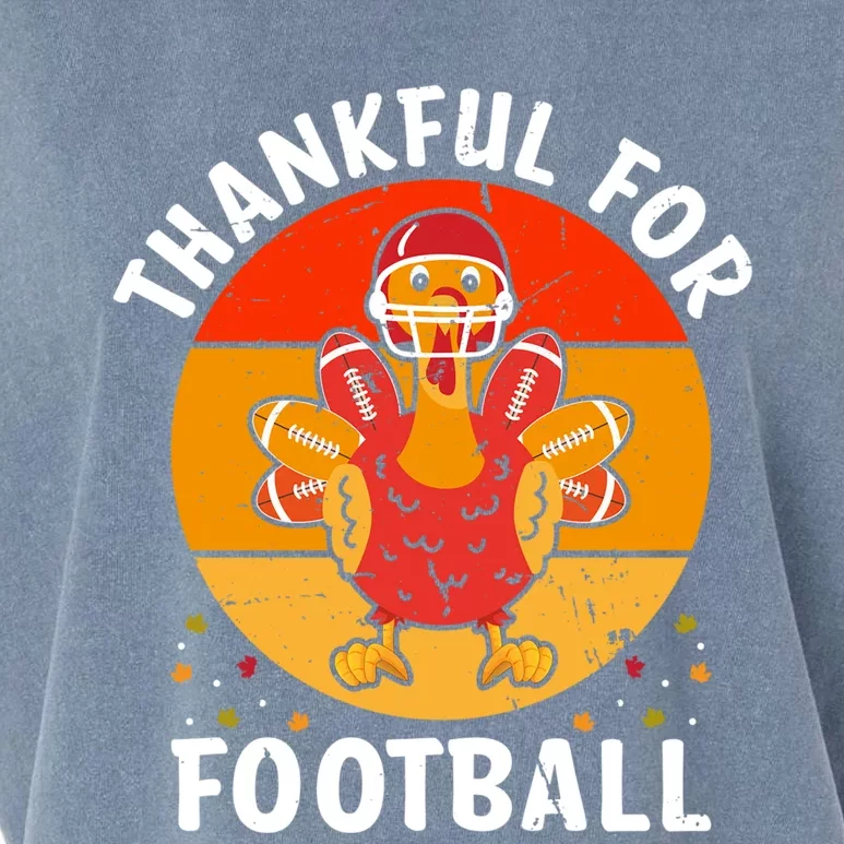 Thankful For Football Turkey With Football Thanksgiving Fan Gift Garment-Dyed Women's Muscle Tee