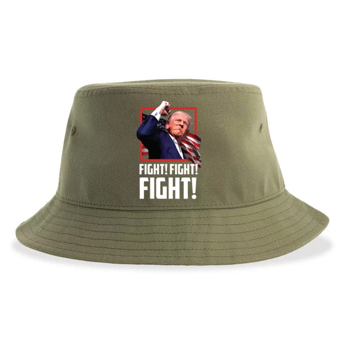 Trump Fist Fight Fight Fight Sustainable Bucket Hat