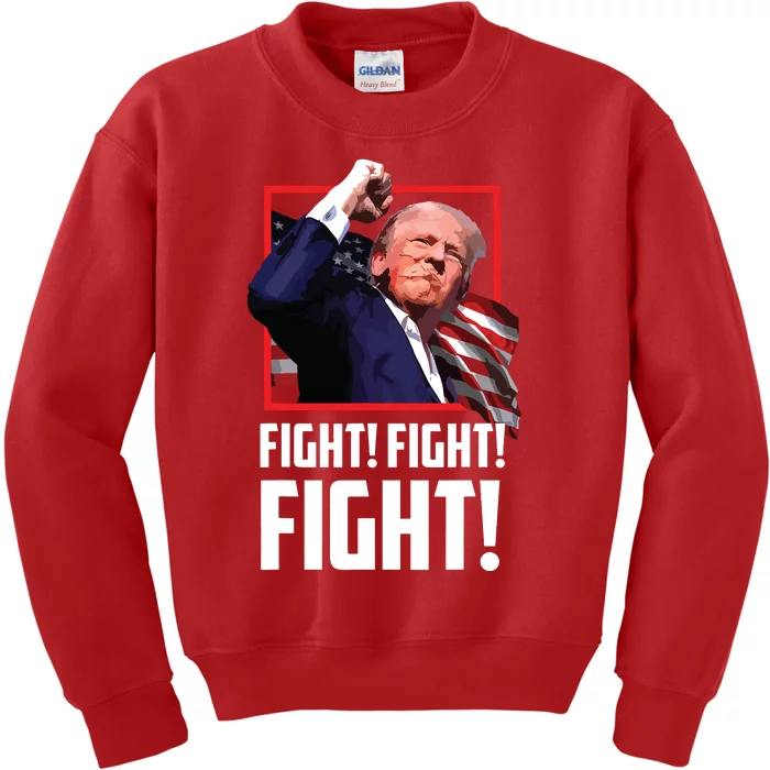 Trump Fist Fight Fight Fight Kids Sweatshirt