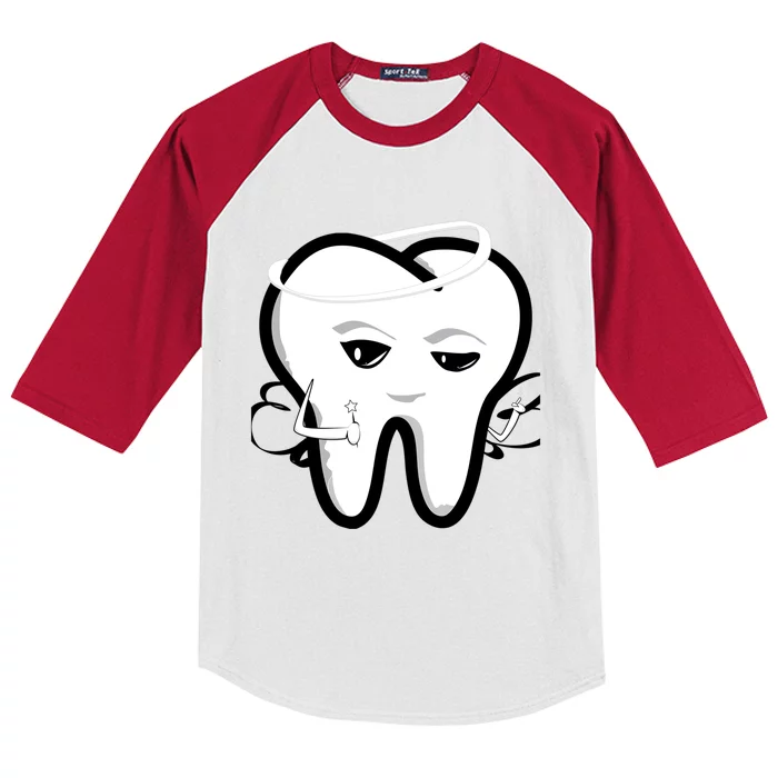 Tooth Fairy Funny Gift Kids Colorblock Raglan Jersey