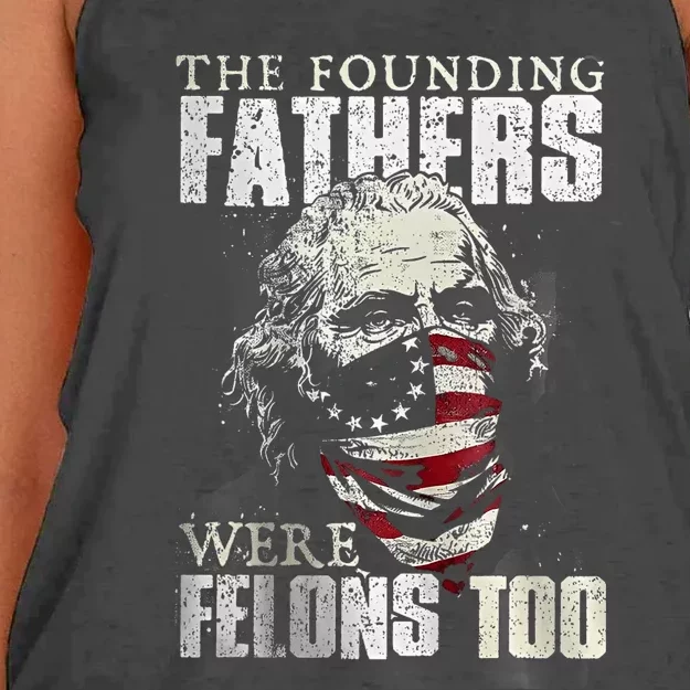 The Founding Fathers Were Felons Too Women's Knotted Racerback Tank