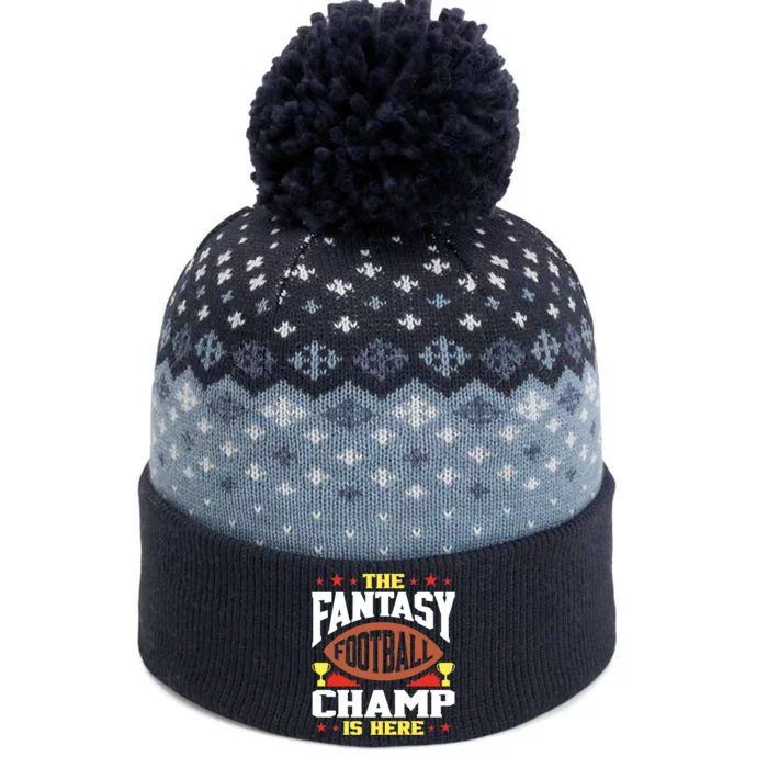 The Fantasy Football Champ Is Here Champion Draft League Premium The Baniff Cuffed Pom Beanie