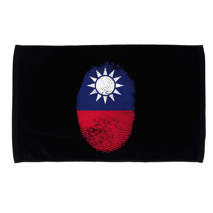 Taiwan Flag Fingerprint Proud Taiwanese Dna Gift Microfiber Hand Towel