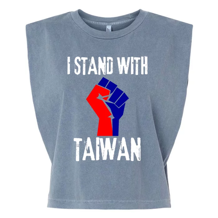 Taiwan Flag Fist Taiwanese Flag Colors I Stand With Taiwan Gift Garment-Dyed Women's Muscle Tee