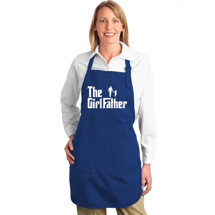 The Father Funny Dad Of Daddy Daughter Cool Gift Full-Length Apron With Pocket