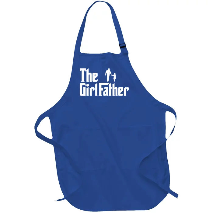 The Father Funny Dad Of Daddy Daughter Cool Gift Full-Length Apron With Pocket