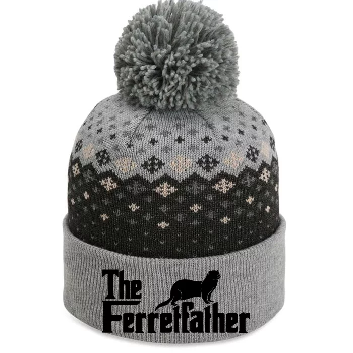 The Ferretfather Ferret Zoo Animal Lover The Baniff Cuffed Pom Beanie