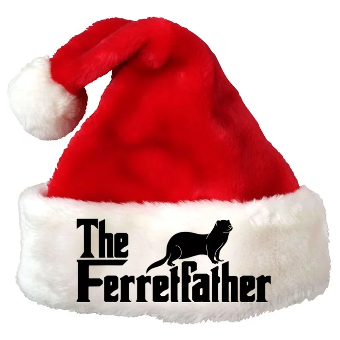 The Ferretfather Ferret Zoo Animal Lover Premium Christmas Santa Hat