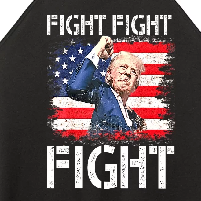 Trump Fight Fight Fight Trump Signals To Americans To Fight Gift Women’s Perfect Tri Rocker Tank