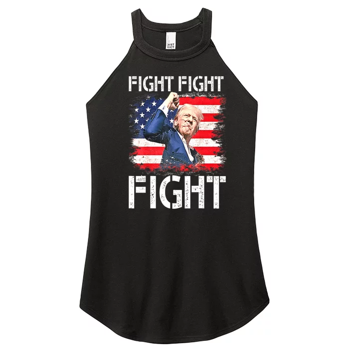 Trump Fight Fight Fight Trump Signals To Americans To Fight Gift Women’s Perfect Tri Rocker Tank