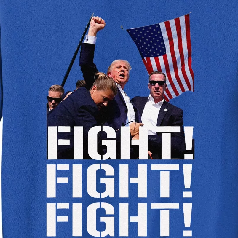 Trump Fight Fight Fight Trump Defiant Trump Shot Fist Pump Tall Sweatshirt