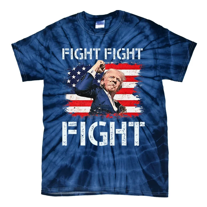 Trump Fight Fight Fight Trump Signals To Americans To Fight Tie-Dye T-Shirt