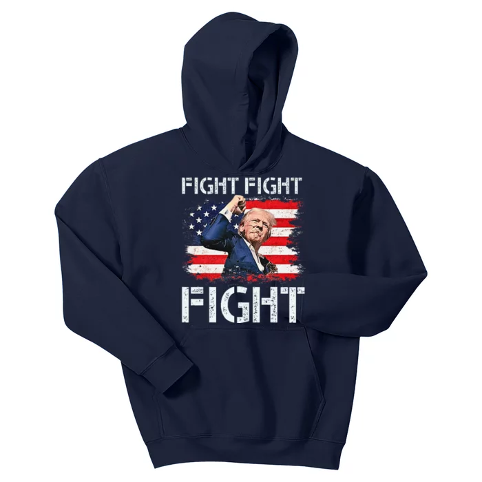 Trump Fight Fight Fight Trump Signals To Americans To Fight Kids Hoodie