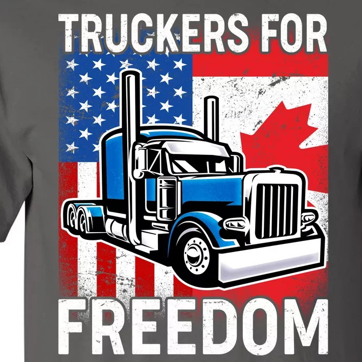 Truckers For Freedom USA Canada Freedom Convoy Tall T-Shirt