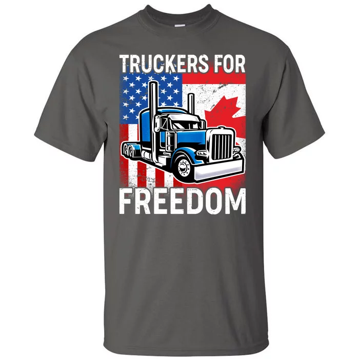 Truckers For Freedom USA Canada Freedom Convoy Tall T-Shirt