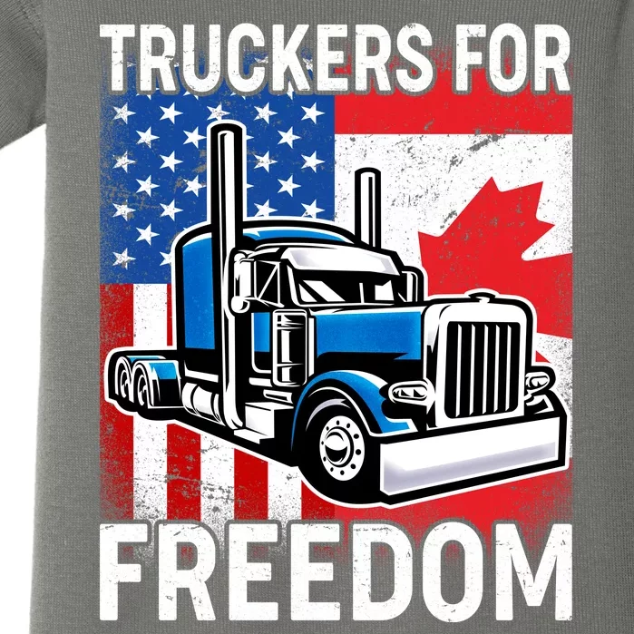 Truckers For Freedom USA Canada Freedom Convoy Baby Bodysuit