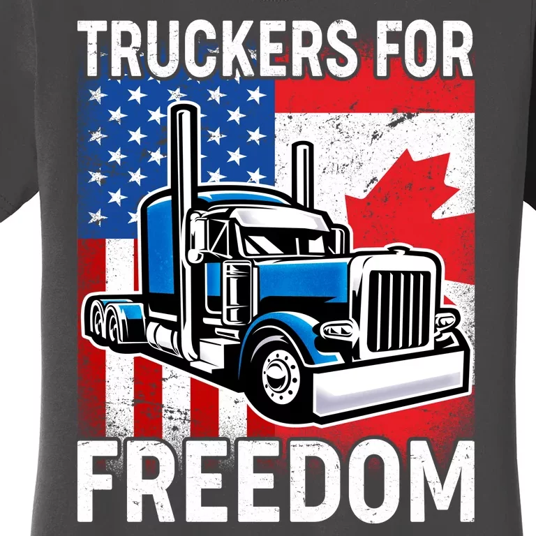 Truckers For Freedom USA Canada Freedom Convoy Women's T-Shirt