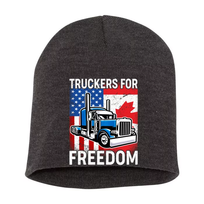 Truckers For Freedom USA Canada Freedom Convoy Short Acrylic Beanie