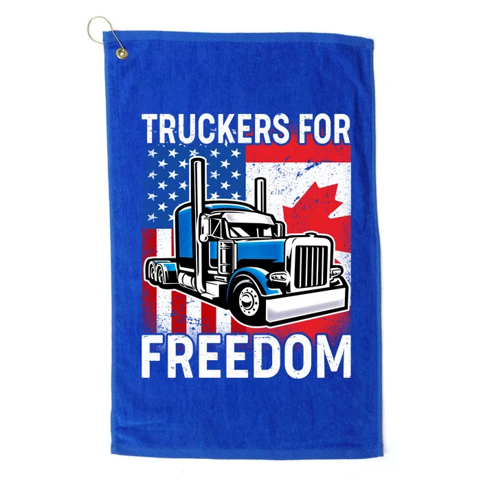 Truckers For Freedom USA Canada Freedom Convoy Platinum Collection Golf Towel