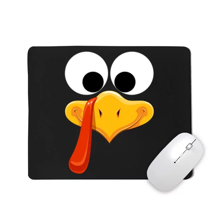 Turkey Face Funny Thanksgiving Family Outfits Matching Mousepad