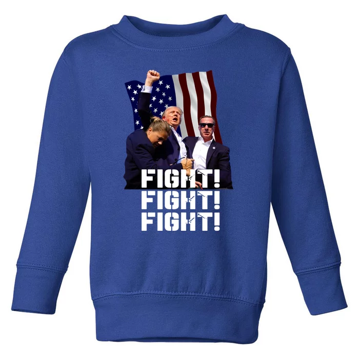 Trump Fight Fight Fight Gift Toddler Sweatshirt