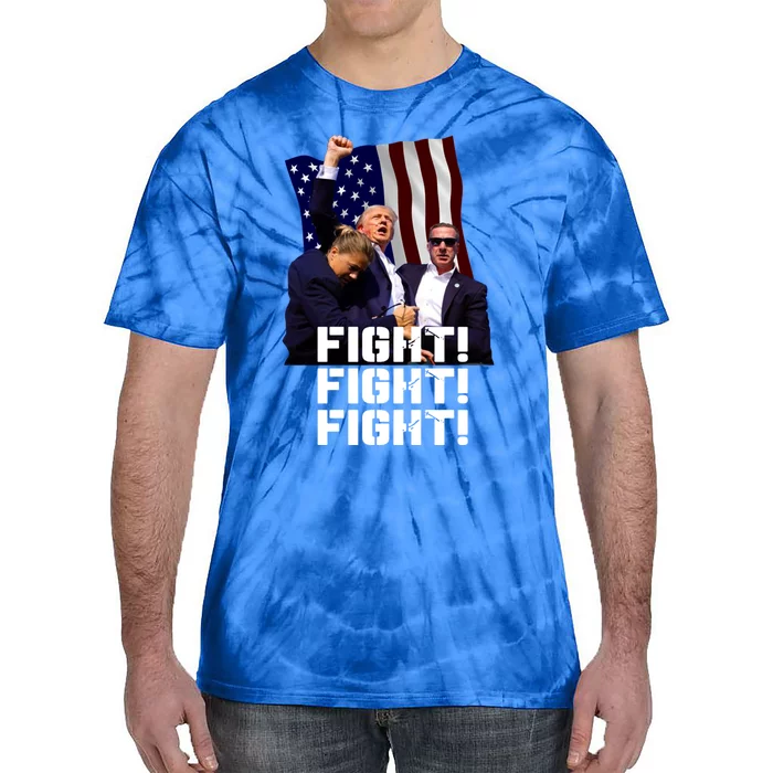 Trump Fight Fight Fight Gift Tie-Dye T-Shirt