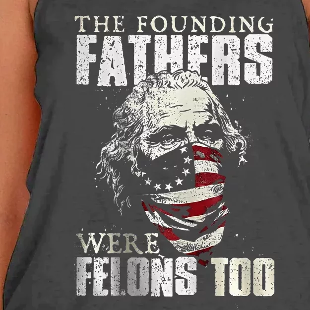 The Founding Fathers Were Felons Too Women's Knotted Racerback Tank