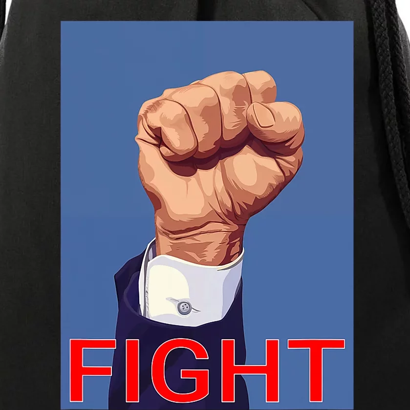 Trump Fist. Fight Fight Fight Drawstring Bag