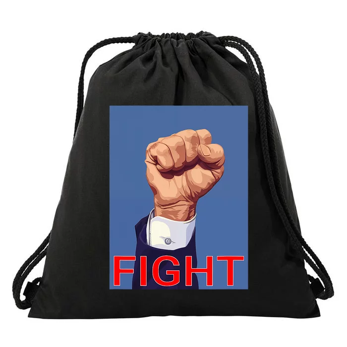 Trump Fist. Fight Fight Fight Drawstring Bag