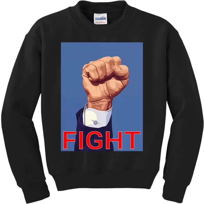 Trump Fist. Fight Fight Fight Kids Sweatshirt