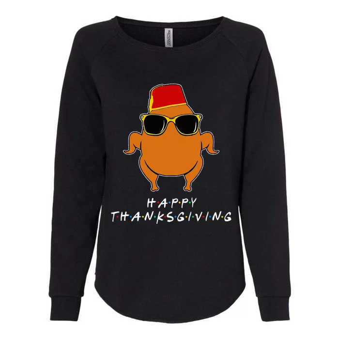 Thanksgiving For Friends Funny Turkey Womens California Wash Sweatshirt