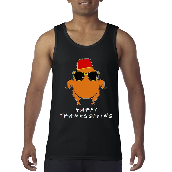 Thanksgiving For Friends Funny Turkey Tank Top