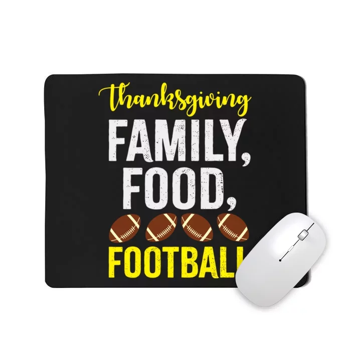 Thanksgiving Family Food Football Mousepad