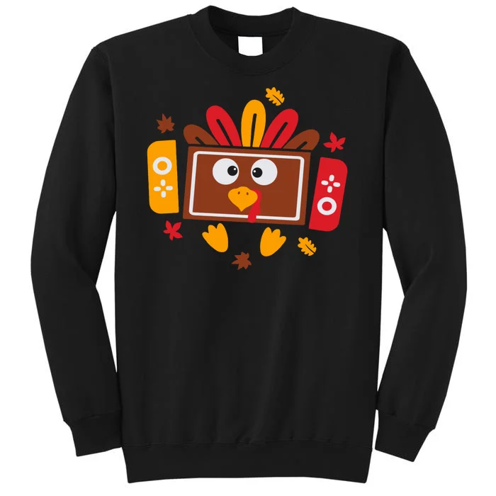 Turkey Face Funny Gaming Gamer Thanksgiving Sweatshirt