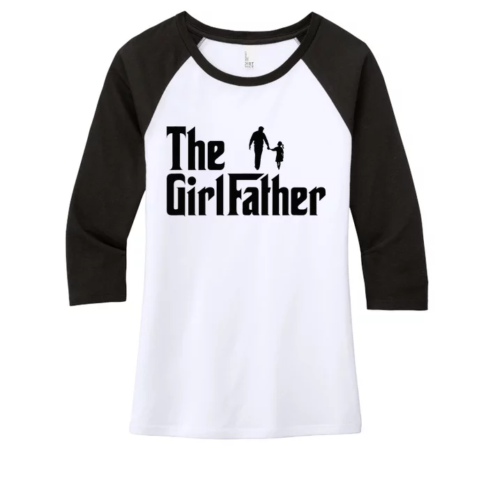 The Father Funny Dad Of Daddy Daughter Women's Tri-Blend 3/4-Sleeve Raglan Shirt