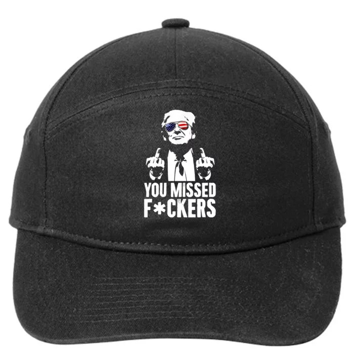 Trump Fight Fight Fight You Missed Fckers 7-Panel Snapback Hat