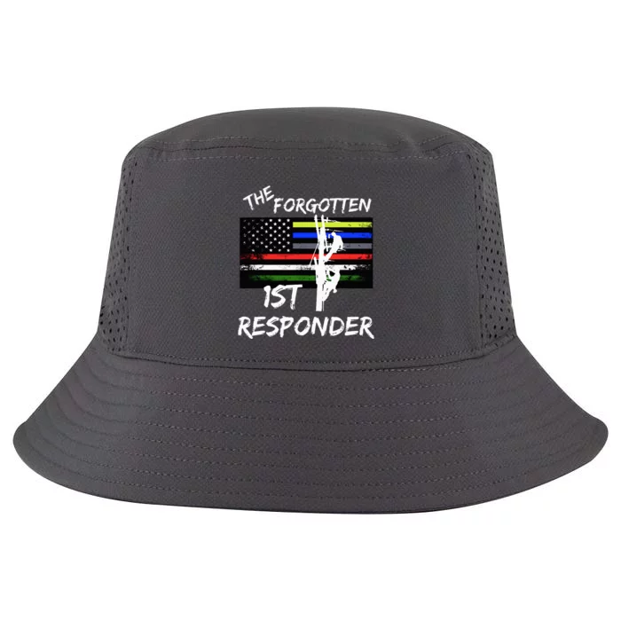 The Forgotten First Responder Tribute To Electrical Lineman Cool Comfort Performance Bucket Hat