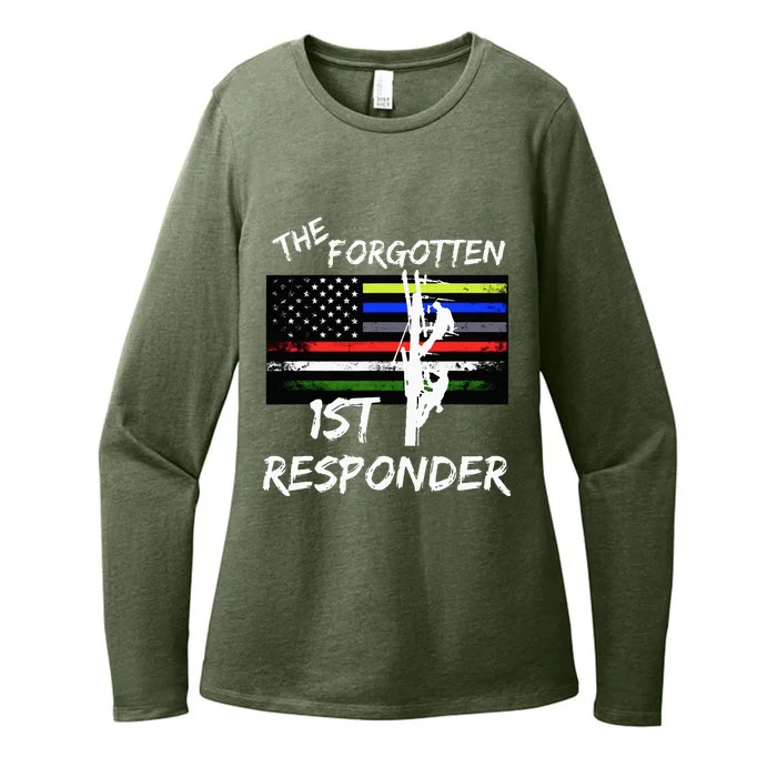 The Forgotten First Responder Tribute To Electrical Lineman Womens CVC Long Sleeve Shirt