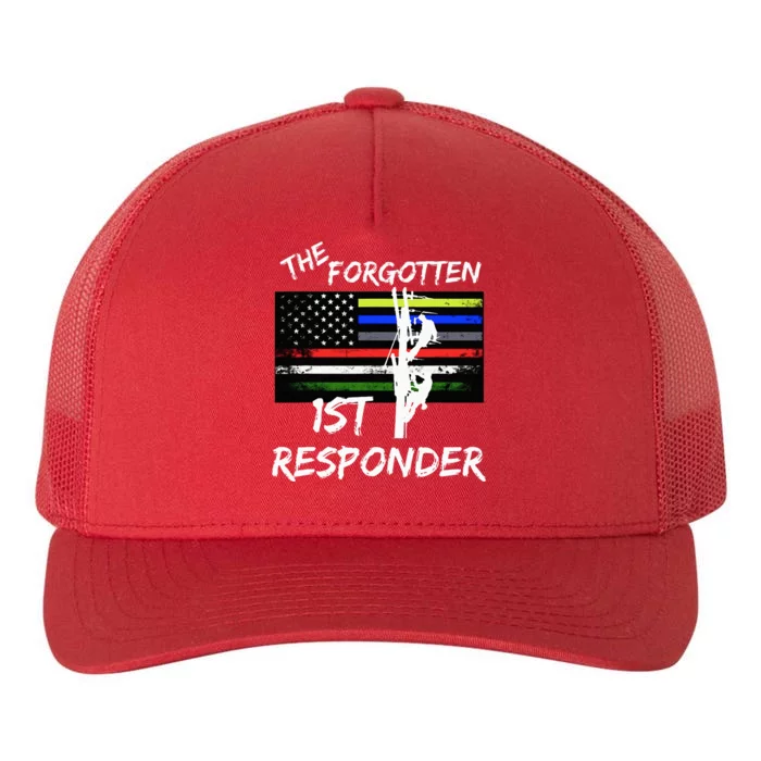 The Forgotten First Responder Tribute To Electrical Lineman Yupoong Adult 5-Panel Trucker Hat