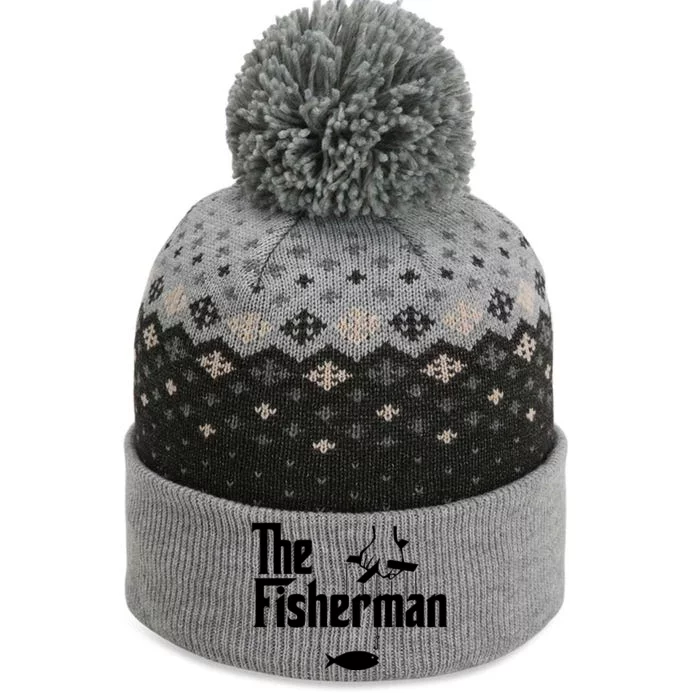 The Fisherman Funny Fishing The Baniff Cuffed Pom Beanie