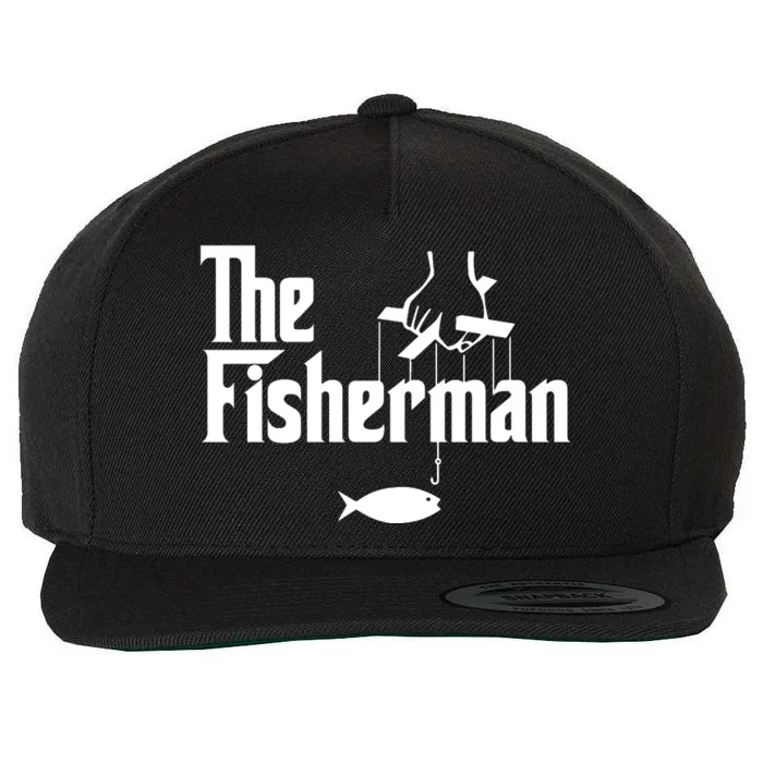 The Fisherman Funny Fishing Wool Snapback Cap