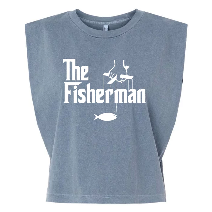 The Fisherman Funny Fishing Garment-Dyed Women's Muscle Tee