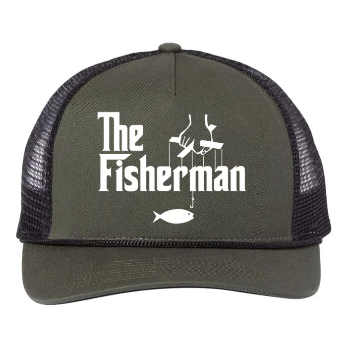 The Fisherman Funny Fishing Retro Rope Trucker Hat Cap