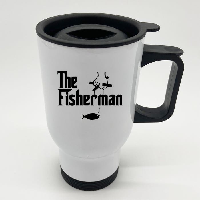 The Fisherman Funny Fishing Front & Back Stainless Steel Travel Mug