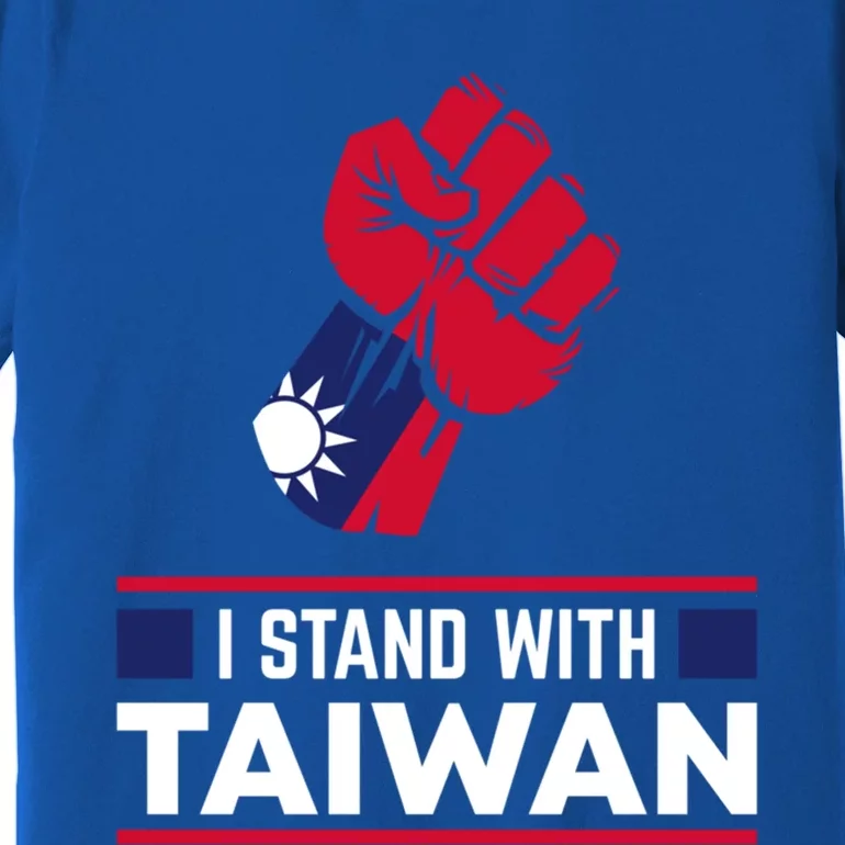 Taiwanese Flag Fist I Stand With Taiwan Gift Premium T-Shirt