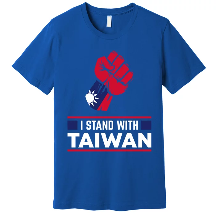 Taiwanese Flag Fist I Stand With Taiwan Gift Premium T-Shirt