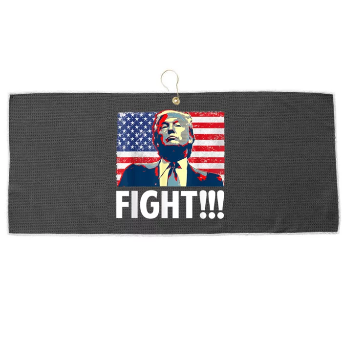 Trump Fight Fighter Supporter Voters American Flag Large Microfiber Waffle Golf Towel