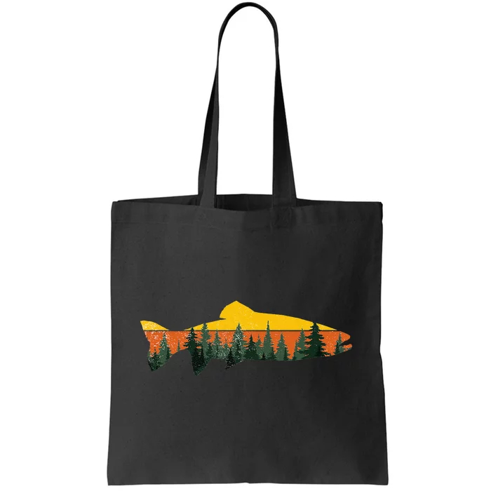 Trout Fly Fishing Outdoor Forest Nature Wildlife Fisherman Tote Bag