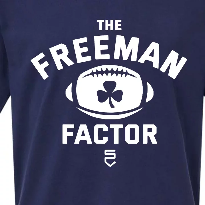 The Freeman Factor Funny Irish American Football Player Fan Sueded Cloud Jersey T-Shirt